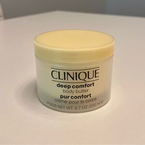 NEW FULL SIZE CLINIQUE DEEP COMFORT BODY BUTTER 100% FRAGRANCE FREE 6.7oz